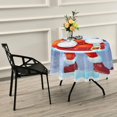 thumbnail image 7 of Dreamtimes 60" Christmas Santa Round Tablecloth, Waterproof Stain and Wrinkle Resistant Washable Decorative Table Covers for Kitchen Dining Tabletop Party Outdoor Picnic, 7 of 7
