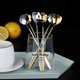 thumbnail image 5 of Cuchara mezcladora Savlot de acero inoxidable con mango largo para helado, té y café, vajilla elegante, 5 of 5