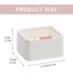 thumbnail image 2 of Cotton Pads Storage, 1 Piece Cotton Swab Dispenser Portable Split 2 Compartments Cotton Pad Dispenser Cotton Pad Storage Box with Transparent Lid, 14.5 × 13 × 8cm (White), 2 of 5