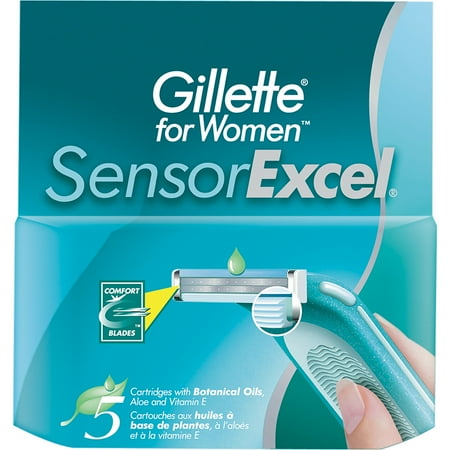 Gillette For Women Sensor Excel for Women Refills 5ct - Walmart.com
