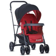 Joovy Caboose Graphite Sit and Stand Tandem Stroller, Red