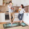 thumbnail image 6 of 2-Piece Kitchen Rugs Set Non-Slip Mats Carpet Floor for Kitchen, Bathroom (19.7"x27.6" & 19.7"x47.2") Palm Trees and Ocean, 6 of 7