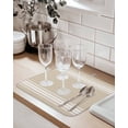 thumbnail image 3 of Farmhouse Khaki Dish Drying Mat 18x24 inch White Stripe Super Absorbent Microfiber Dish Drying Pad for Kitchen Countertops Sink Dish Drainer Racks Coffee Bar Mats 2 Pack, 3 of 8