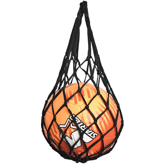 Portador de pelota individual, equipo de malla deportiva, bolsa de red de fútbol para llevar baloncesto, voleibol y fútbol