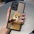 thumbnail image 3 of Matte Case for Samsung Galaxy NOTE 20 10 9 8 A13 A12 A10 A11 7 A04E A04 A03S A02 5G ULTRA Plus Case Naughty T-Teddy Bear Couple, 3 of 5