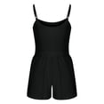 thumbnail image 4 of LOVZFMLL Workout Sets for Women Spaghetti Strap Tank Top and Shorts Two Piece Short Sets Hollow Athletic Running Matching Clothing Black M, 4 of 6