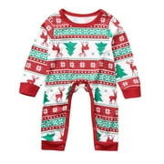 STORMDOING Christmas Baby Print Jumpsuit Romper Xmas Family Matching Pajamas Clothes Cat Christmas Pajamas for Family Matching Family Pajamas Sets with Dog
