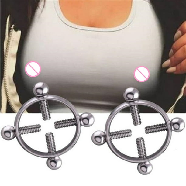 Trayknick 1Pc Round Fake Non-Piercing Nipple Shield Ring Sexy Breast Body  Jewelry Gift Multicolor