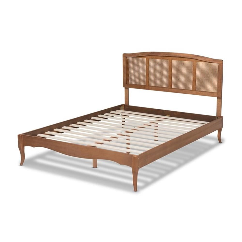 Baxton Studio Marieke King Size Ash Brown Finished Wood Platform Bed