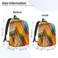 thumbnail image 2 of Disketp Abstract Watercolors Tartan Mochila de Lona Estampada, Mochila Escolar de Viaje Ligera para Estudiantes y Portátil-Medium, 2 of 5