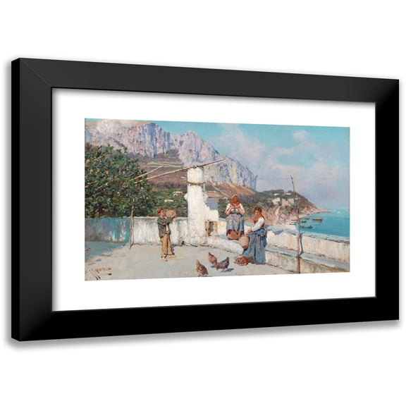 Giuseppe Giardiello 14x11 Black Modern Framed Museum Art Print Titled - Goats Out of Goat