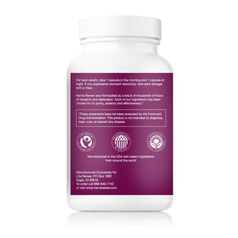 Nerve Renew Advanced Nerve Support - Alpha Lipoic Acid 300mg with B Complex - 60 Capsules