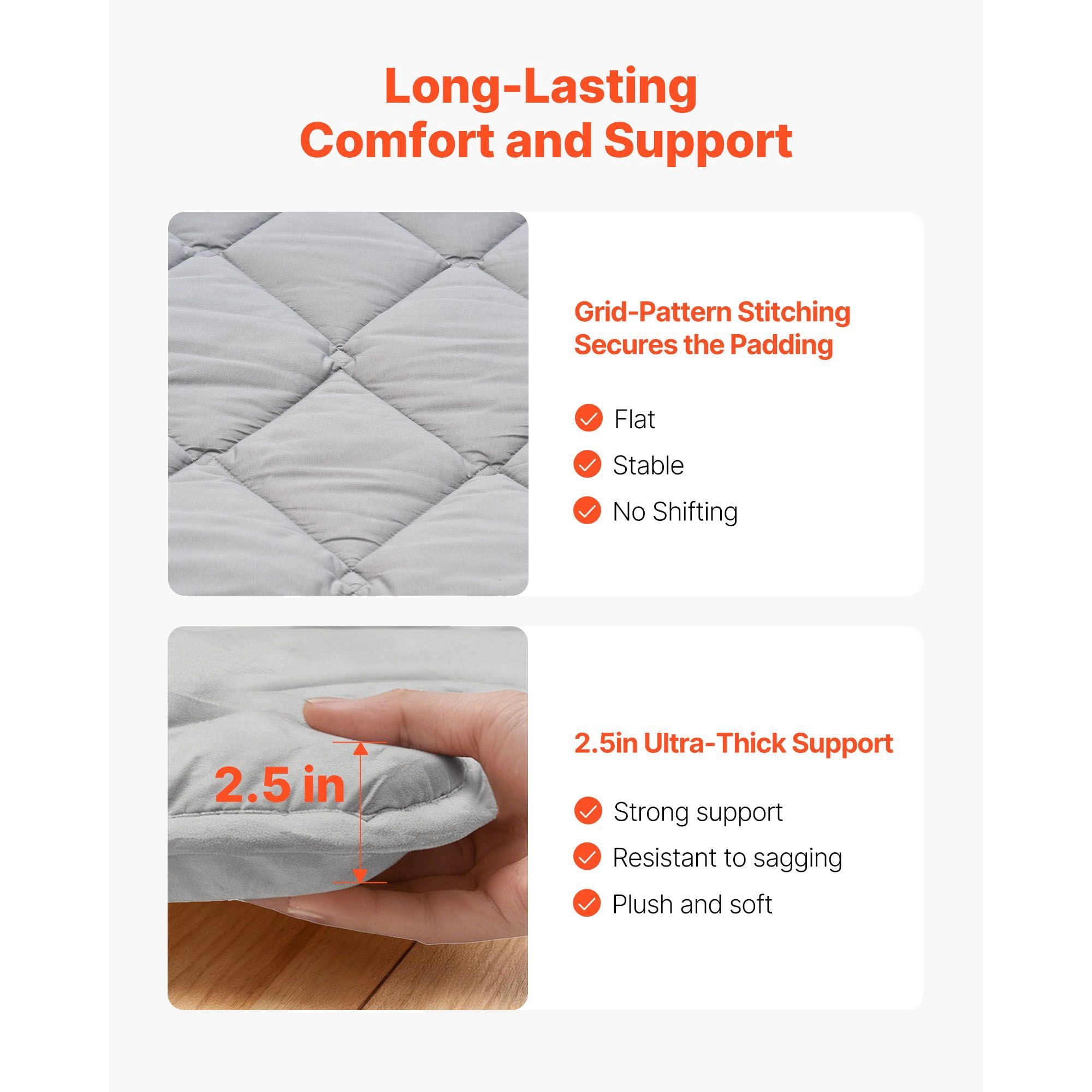 Japanese Tatami Mat Twin Size 80x39x2.5", 9-Layer Support, Memory Foam, Storage Bag, Gray, for Floor Sleeping Meditation Yoga