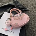 thumbnail image 4 of Bolso pequeño para mujer, tipo mensajero, combinable con todo, de verano, pequeño y redondo, portátil, 4 of 6