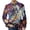 Earthy Yellow, variant on Halloween Full Print Casual Suit Coat For Men Classic Pumpkin Skull Bat Mix Full Graphic Breathable Loose Daily Coat Blue L