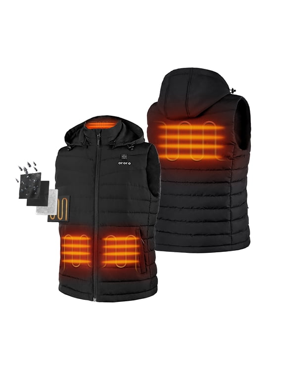 Men's Lightweight Heated Vest with 800 Fill Power Down Insulation (Battery Included)
