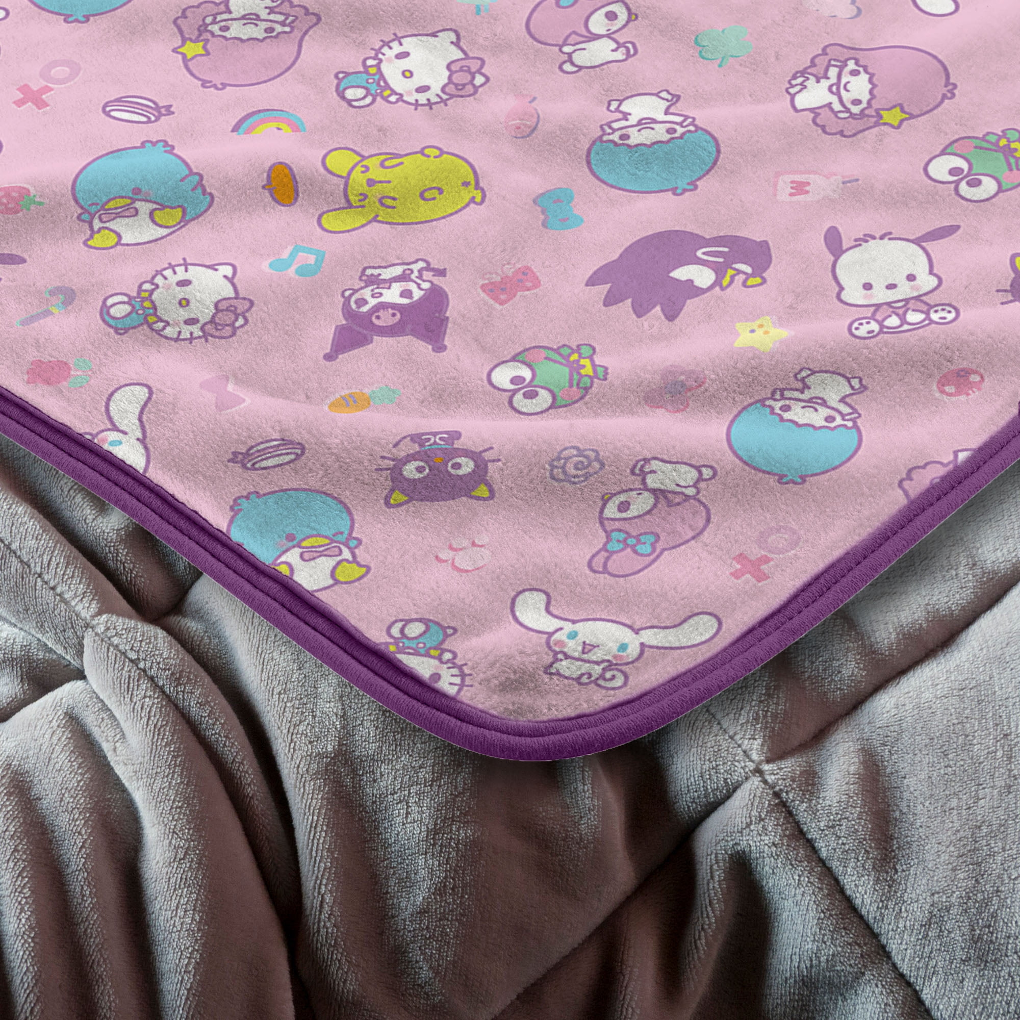 Hello Kitty Dreamy Drop Cloud Throw Blanket 90x90 inches