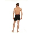 thumbnail image 2 of LINCOLN CARTER Men's Cotton Stretch Boxer Briefs, Pack of 6, Anti-Chafing, Soft, Cooling, Tagless - XL, Black, 2 of 3