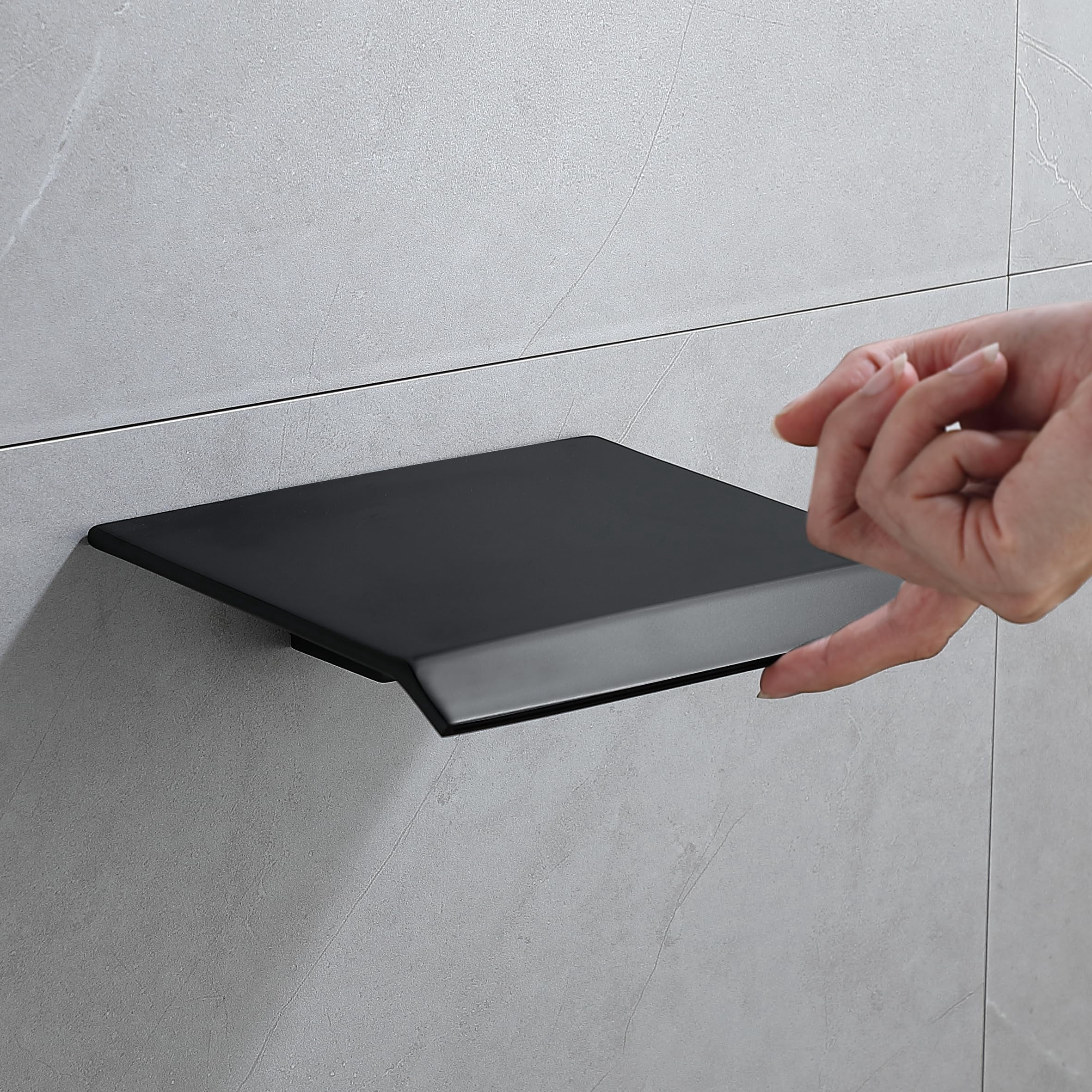 Bathtub Shower Faucet Matte Black Wall Mount Waterfall Tub Spout