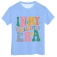 thumbnail image 3 of WhouRiu Big Girls T Shirts Letter Prints Short Sleeve Tee Clothes Children Casual Sports Tshirt Blue,Sizes 8-9, 3 of 3