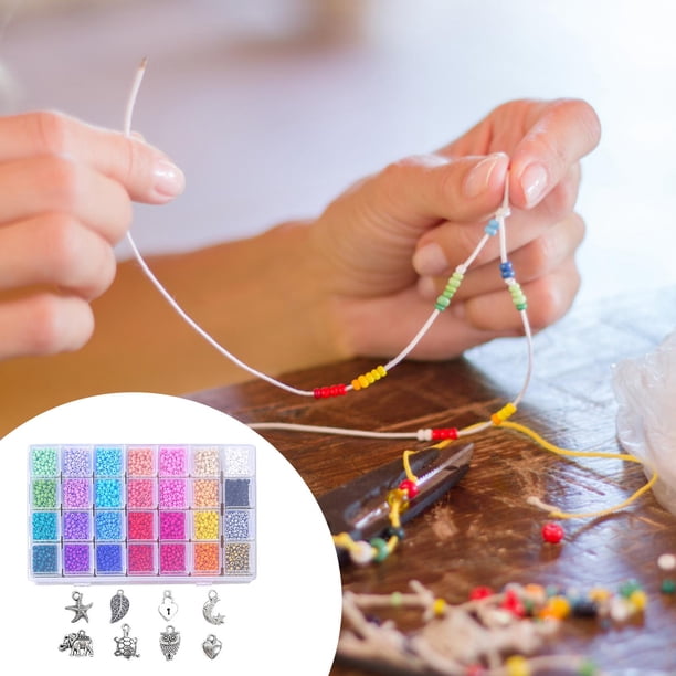 Kit Para Hacer Pulseras - 6000 Piezas (cuentas De 3 Mm, Letras, Caritas) - 24 Colores - Ideal Manualidades Niñas Y Adultos