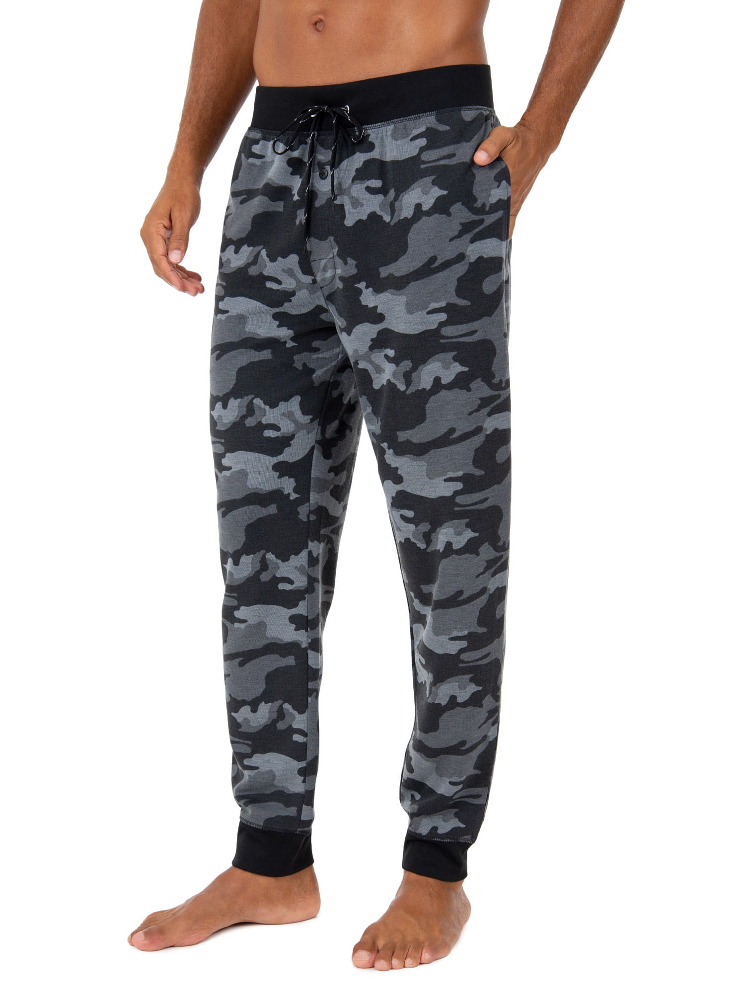 fruit of the loom men's knit poly rayon jogger lounge pant