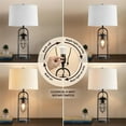 thumbnail image 4 of Kyrid 26" Farmhouse Table Lamps for Living Room,  Lamps Set of 2 with USB Ports and Night Light, Painted Bronze Finish, Bedroom Table Lamp with Oatmeal Fabric Shade, 4 of 11