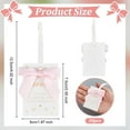 thumbnail image 2 of 30 Set Bottle Bows with Card 4.9 Inch Pink Mini Wine Bows Misty Rose Satin Ribbon Wine Bows with Card 1.9 inch Wide Champagne Bottle Hang Tag for Crafts Party Wedding Birthday Christmas for DIY, 2 of 9