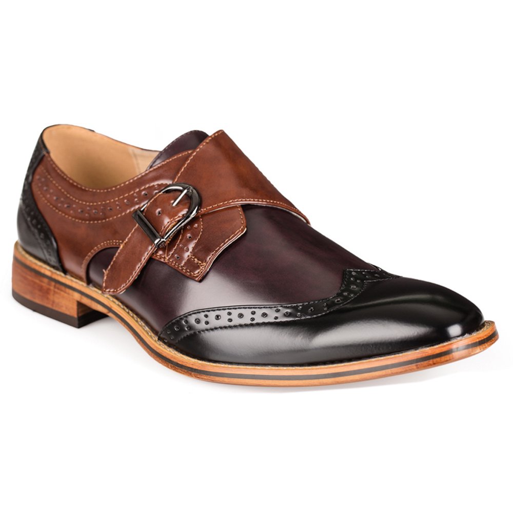 Gino Vitale Gino Vitale Men�s Three Tone Monk Strap