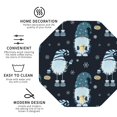 thumbnail image 3 of Lsque Gnome and Snowflakes Pattern 4" Drink Coasters Set of 4, PVC Leather Absorbent Coasters, Table Coaster Set Decorative Coffee Cup Coasters Housewarming Gift -Octagon, 3 of 6