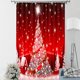 thumbnail image 5 of Yuarrent 2 piezas de cortinas opacas navideñas, exquisita cortina roja con temática navideña para el hogar, adornos para el hogar, Sombras de ventana METRO, 5 of 6