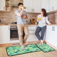 thumbnail image 7 of Ryvnso St Patrick Clover Flower Kitchen Rugs Set Non Slip Runner Mats for Dining Room, 7 of 7