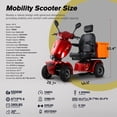 thumbnail image 3 of Xlluproid Mobility Scooters for Seniors & All Terrain Heavy Duty Travel Scooter,Red, 3 of 9
