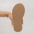 thumbnail image 4 of UTTOASFAY Women Shoes Summer Women Flat String Bead Sandals Bohemian Style Flower Buckle Strap Shoes Beige 9.5, 4 of 9