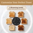 thumbnail image 6 of SmartToast Digital Long Slot 4 Slice Toaster, 1.5” Wide Slots for Thick Breads & Bagel Function, LED Touch Screen, Countdown Timer, 6 Shades, Stainless Steel, 6 of 10