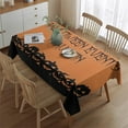 thumbnail image 2 of Happy Halloween Tablecloth Wrinkle Resistant Washable Tablecolths Table Covers Pumpkin Spooky Rectangle Tablecloth for Halloween Party Decorations Favors, 2 of 5