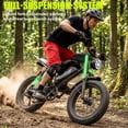 thumbnail image 5 of Moveloop Ebike for Adults, 750W Motor, 20"x4" Fat Tire Electric Bike, Max 70 Miles Range, 48V/15.6Ah Mountain 28MPH E-Bike, Full Suspension, NFC Unlock, 5 of 9