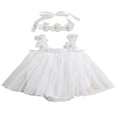 thumbnail image 1 of PENGXIANG Bébé Fille Deux Pièces Tenues Maille Robe Sans Manches et Bandeau, 1 of 9
