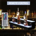 thumbnail image 4 of Ageszoe Wine shelf with Adjustable LED Color Lighting,2-Tier 40"Liquor Bottle Display Shelf for Livingroom, 4 of 8