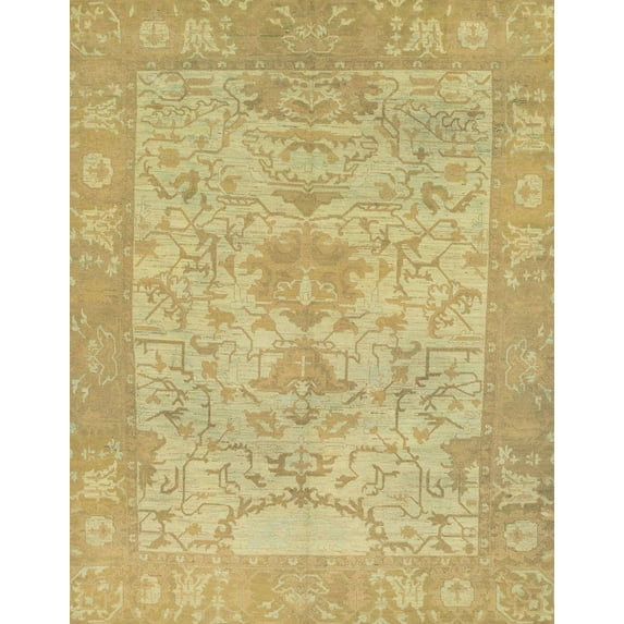 Ahgly Company Indoor Rectangle Abstract Orange Gold Oriental Area Rugs, 3' x 5'