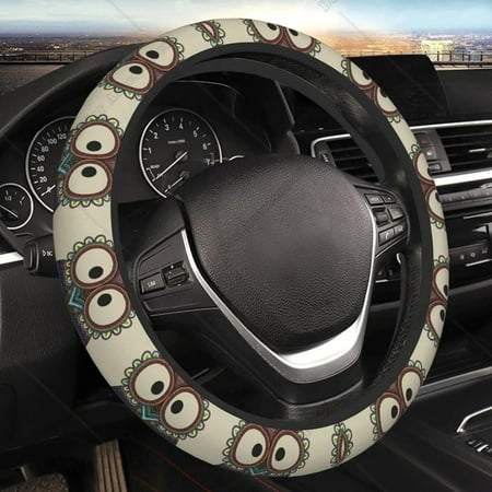 Car Steering Wheel Cover Universal 15 Inch Boho Vintage Indian Owl Steering Wheel Protector Car Accessories SUV Diverse Decor