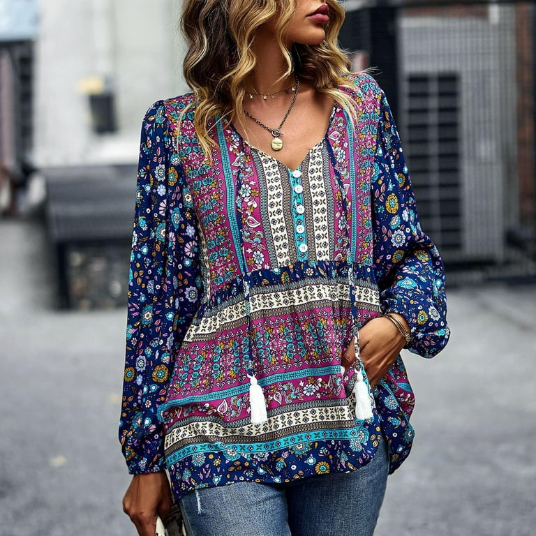 Bohemian blouse hotsell for female