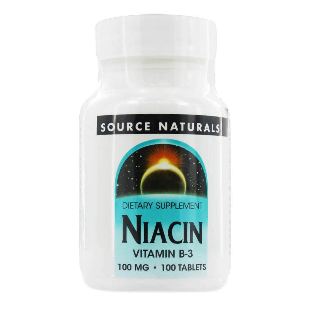 Source Naturals Niacin Vitamin B3 100 mg. 100 Tablets