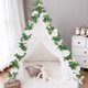 thumbnail image 5 of 3 packs of artificial white rose vines flower wreaths total 19.5 ft fake hanging silk, 5 of 5