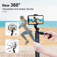 thumbnail image 3 of IBAOLE Selfie Stick Tripod Stand 59" Length Adjustable All in One Cell Phone Tripod with 33ft Wireless Remote Shutter, Phone&Camera Holder for iOS/Andriod Phones, Digital Cameras, etc black -, 3 of 7