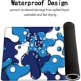 thumbnail image 4 of Gaming Laptop Mouse Pad,Blue White Big Desk Pads PC Keyboard Waterproof and Non-Slip 31.5 x 15.7inches 3mm Thick XL,XXL Rubber Table Mat,Spotted Dog Mouse Pads, 4 of 6