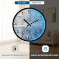 thumbnail image 5 of Voice Activated Clock with Glow Light 12 Inch Large Silent Wall Clock Battery Operated for Home Decor White Trees with Frost, 5 of 8