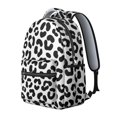 thumbnail image 2 of Black and White Leopard Print Pattern Backpack for School, Cute School Bag with Adjustable Shoulder Straps and Padded Back, 15.3"x11"x7.1", 2 of 5