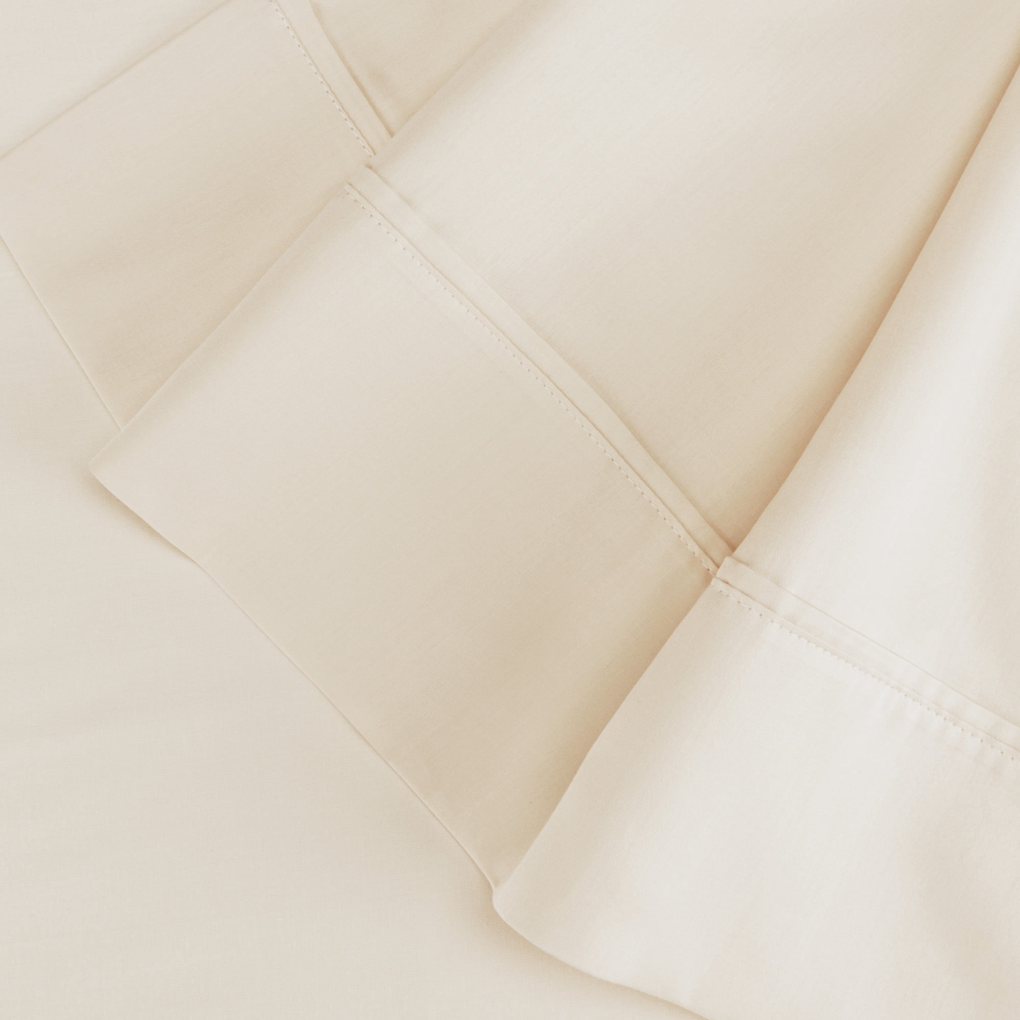 300-Thread Count Cotton Solid Deep Pocket Bedding Sheets & Pillowcases , Ivory, Full, 4 Piece By Impressions