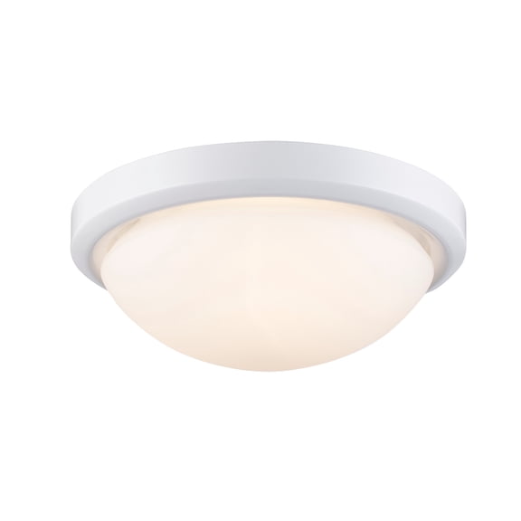 13882 WH-Trans Globe Lighting-15 Inch Flush Mount  White Finish with Frosted Glass